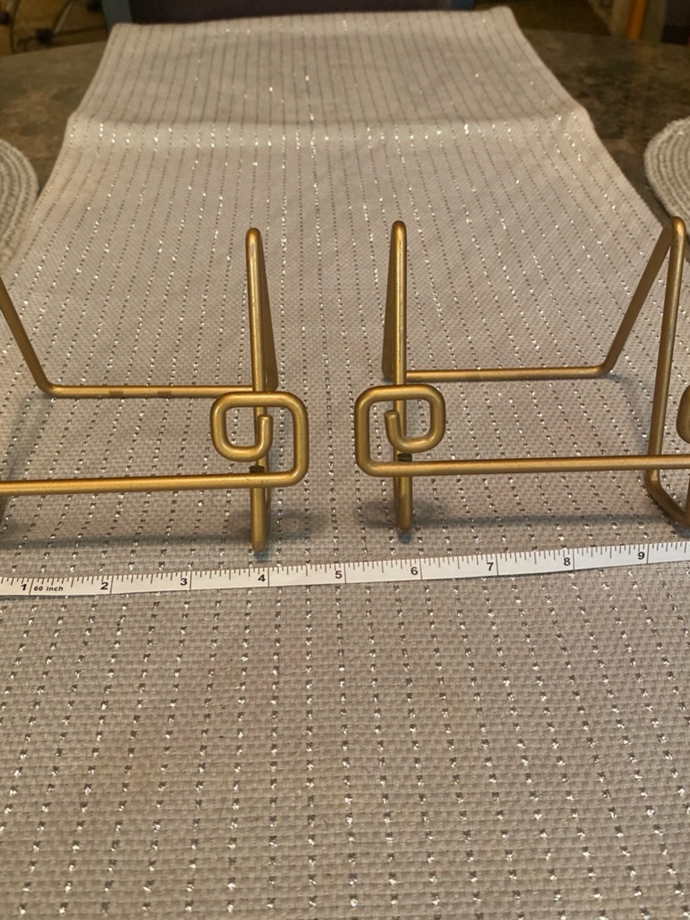 Gold Metal Decorative Easels - Pair